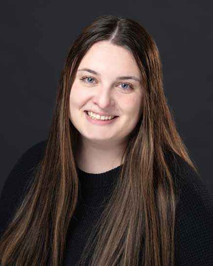 smiling woman with long hair