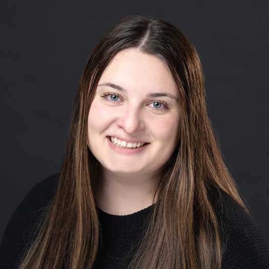 smiling woman with long hair